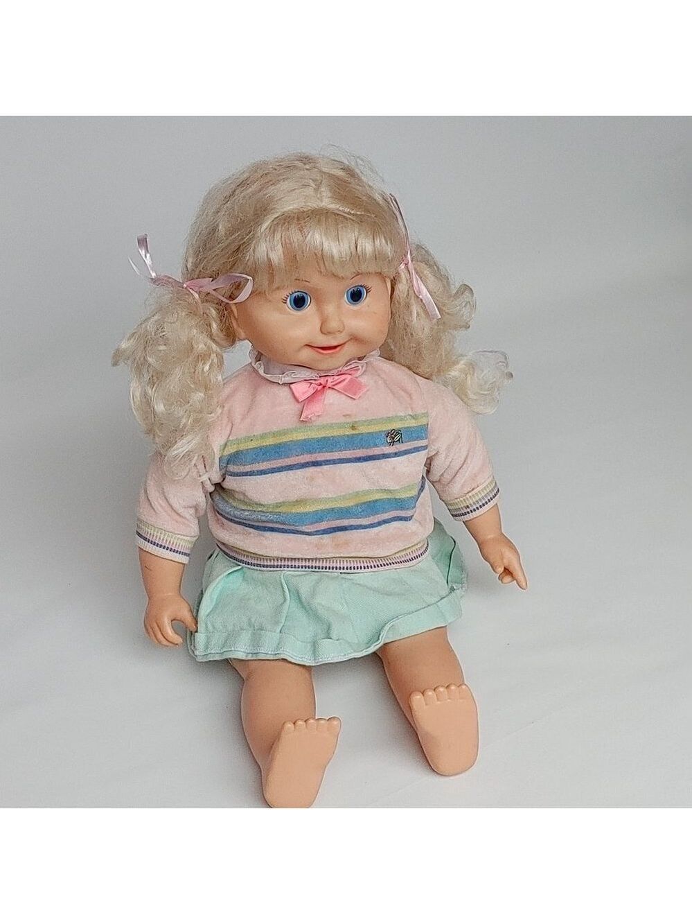 Vintage 1986 Playmates 25” Cricket Talking Doll w/ Tape, Mouth & Eyes Move